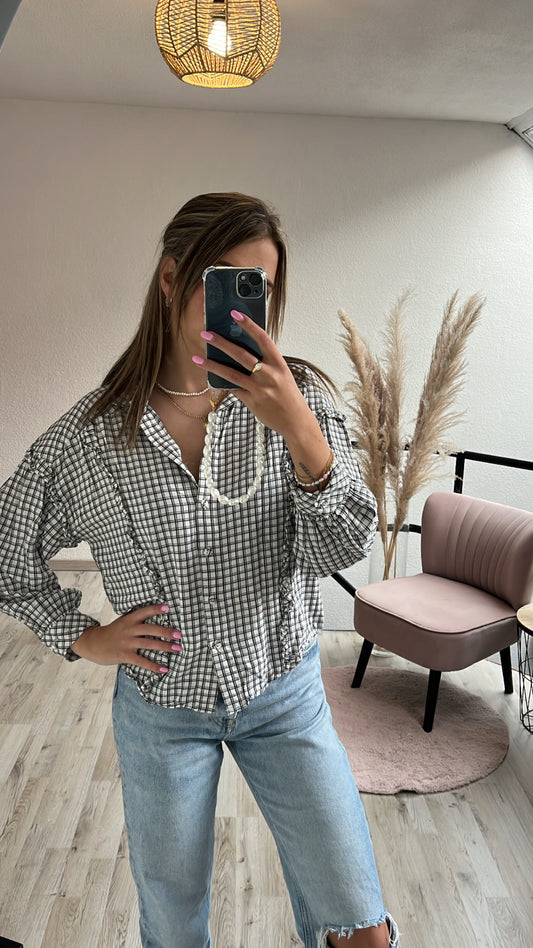 Geruite blouse