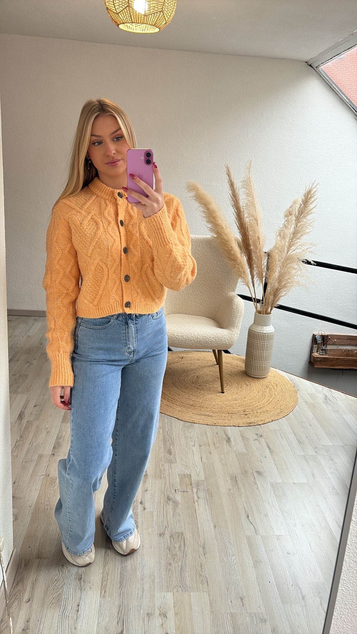 Oranje cardigan