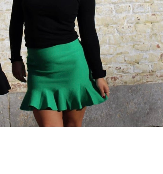Ruffle rok groen