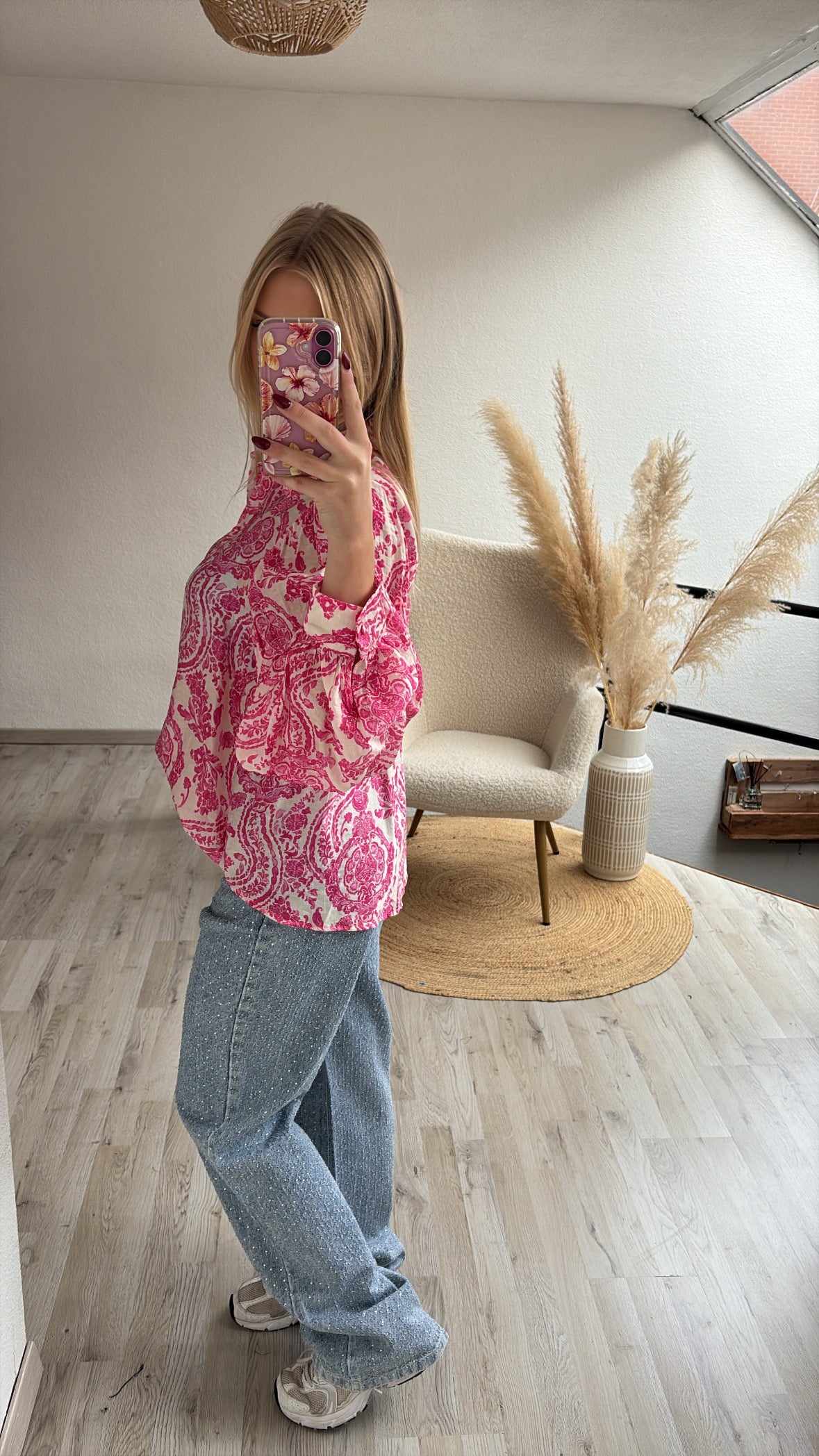Roze blouse