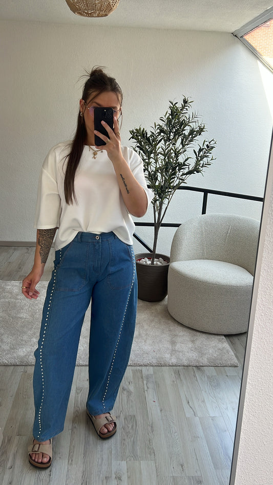 BALLOON JEANS STUDS