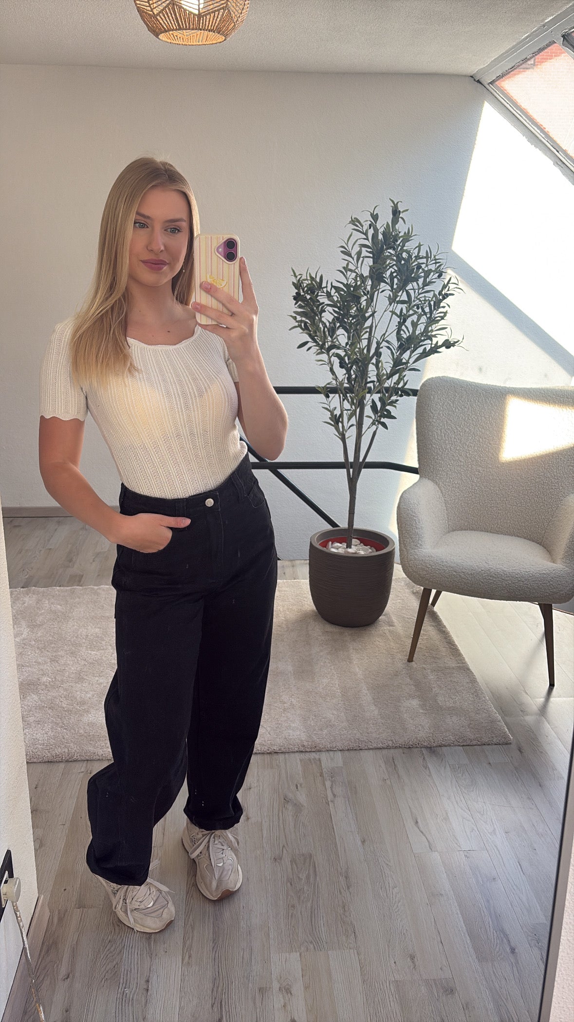 KNITTED SHIRT CREME