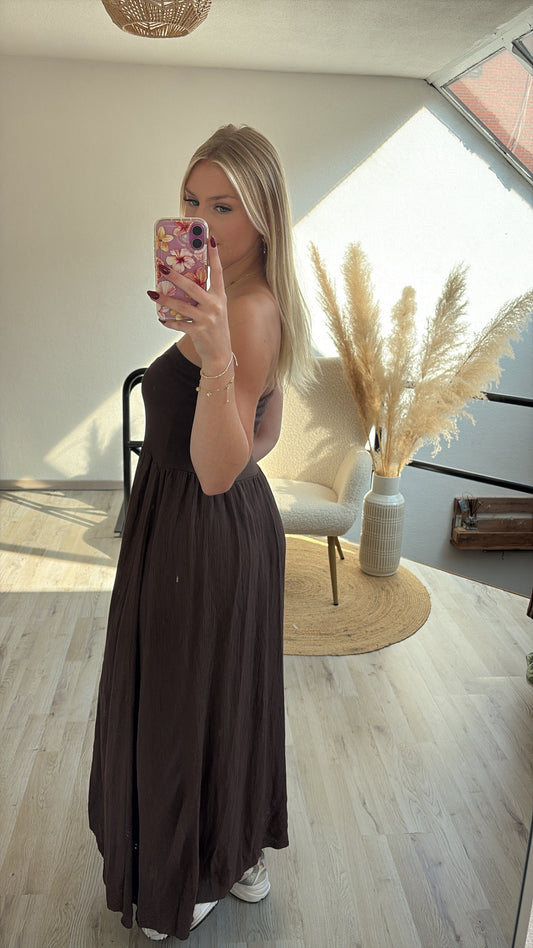 Bruine bandeaujurk