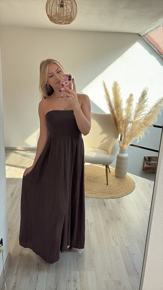 Bruine bandeaujurk