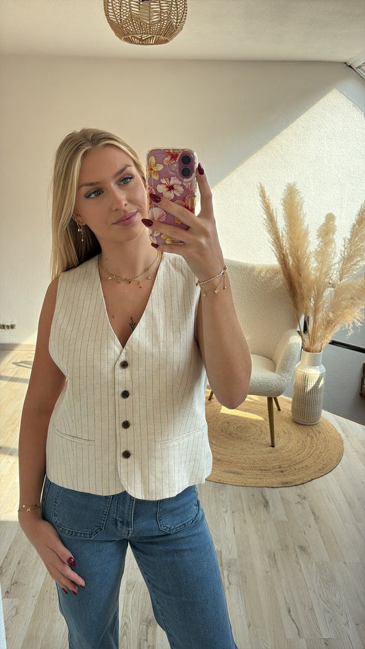Gilet top beige