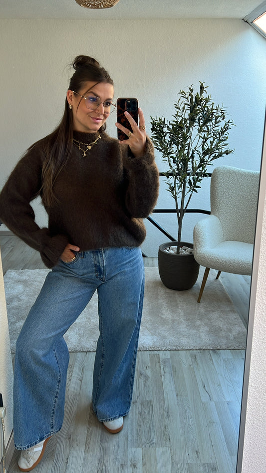 FLUFFY KNIT BRUIN