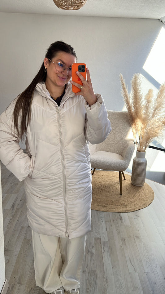 Pufferjacket crème