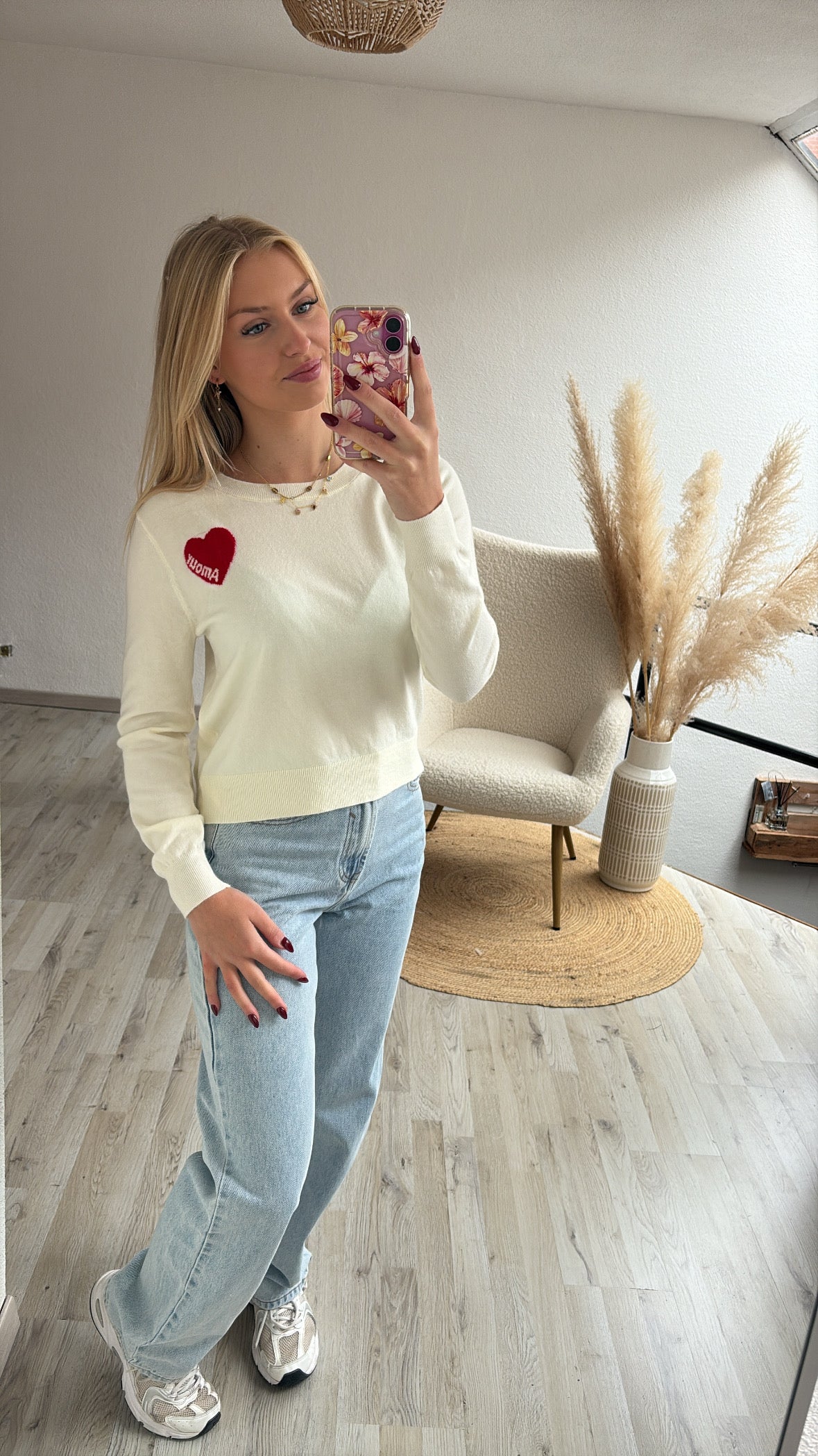 Witte trui Amour