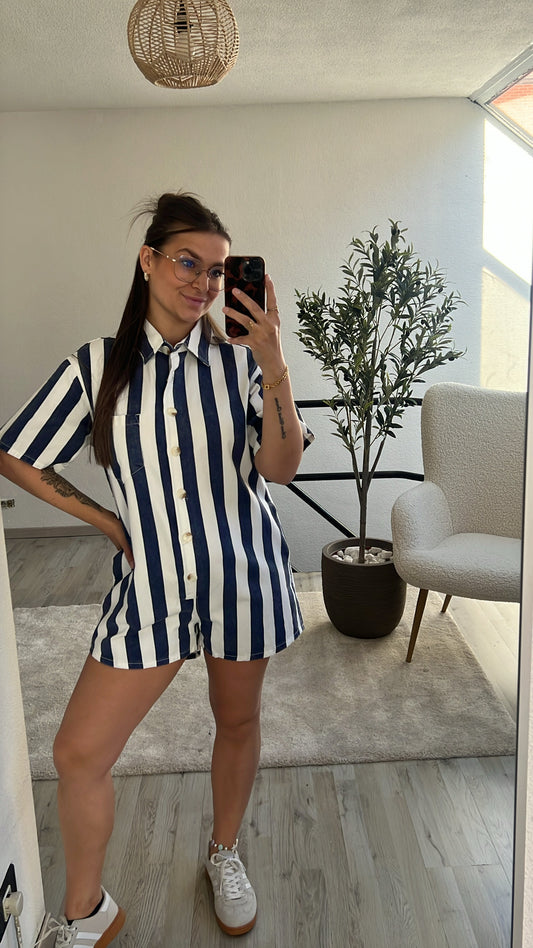 STRIPED PLAYSUIT