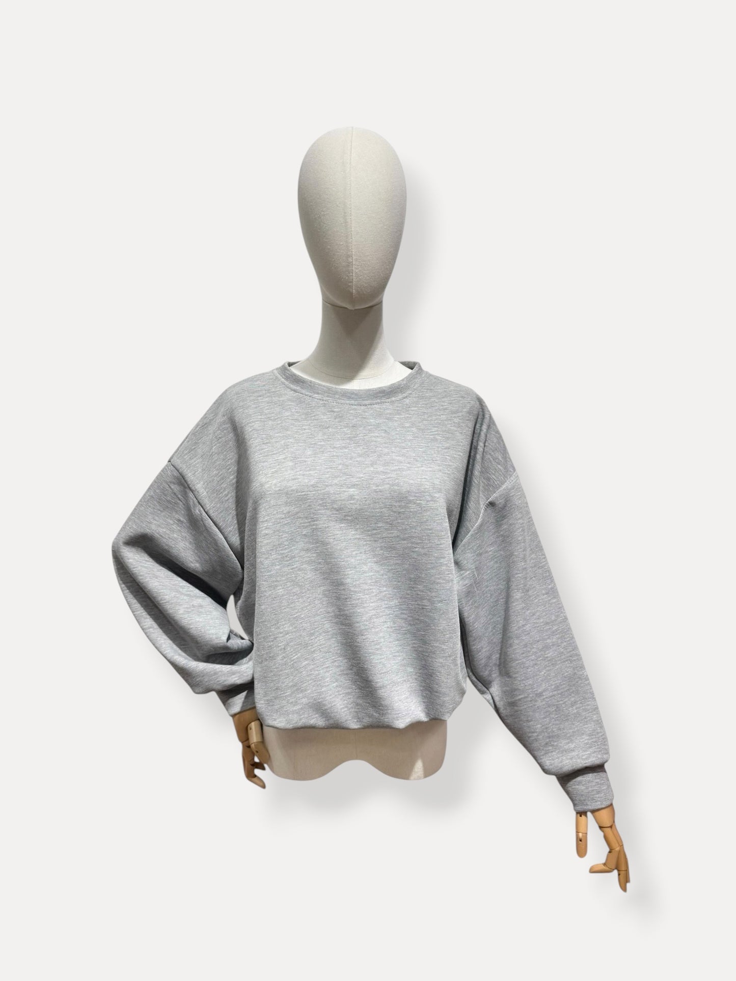 GRIJZE PUFFY SWEATER