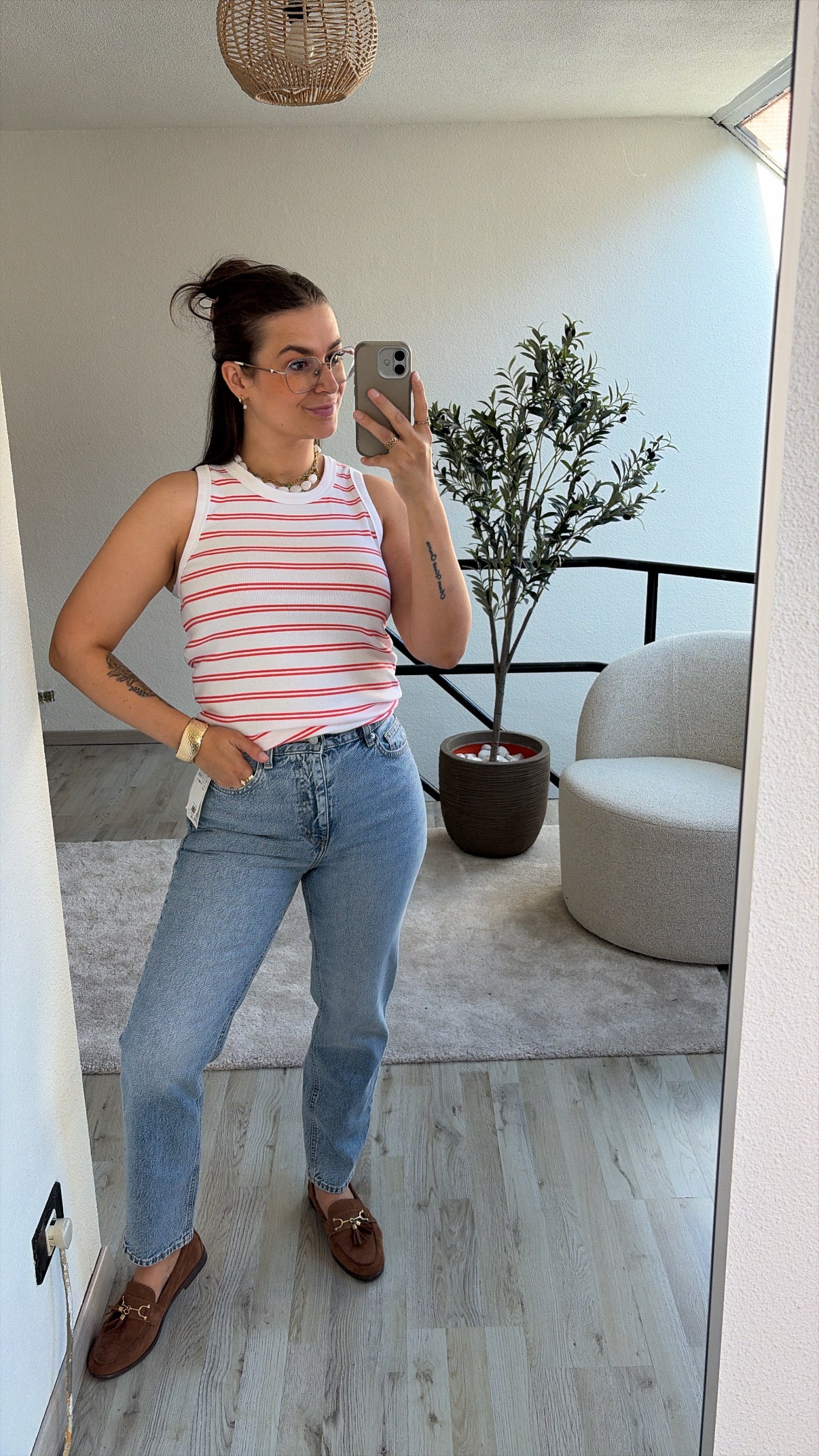 GESTREEPTE TANKTOP