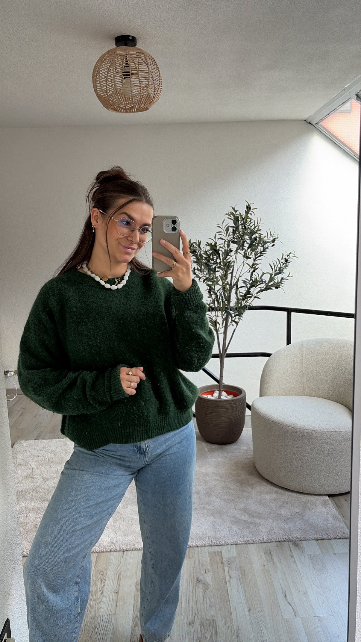 DONKERGROENE KNIT