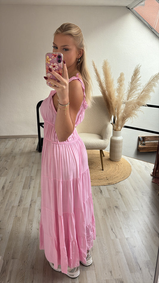 Maxijurk roze