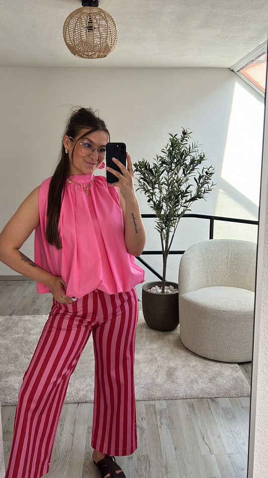 GESTREEPTE JEANS
