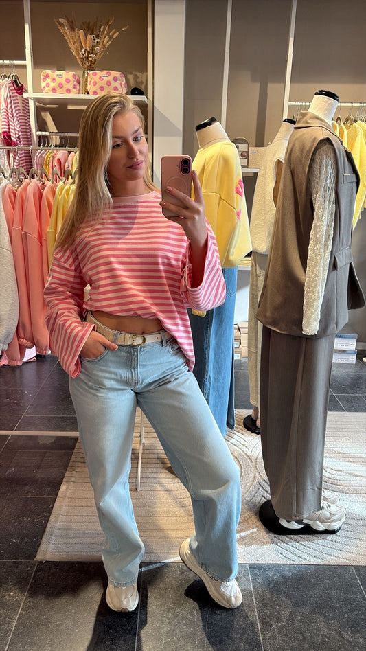 STRIPED LONGSLEEVE ROZE