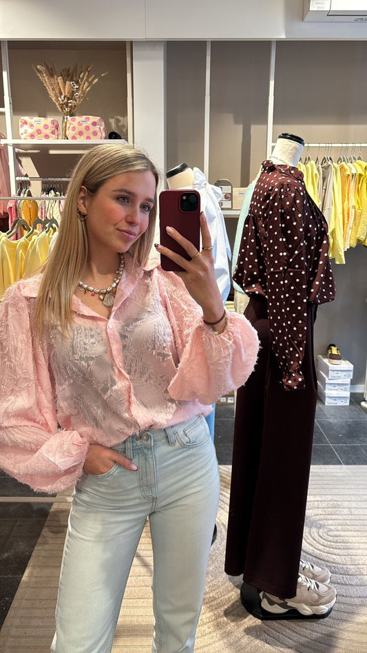 FLUFFY BLOUSE ROZE