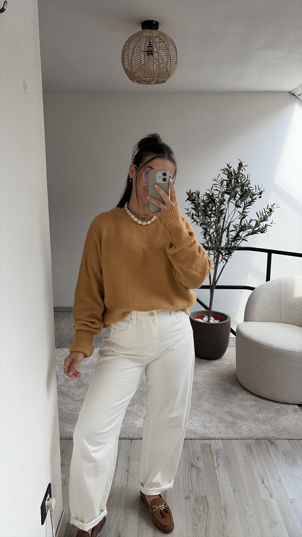 WITTE BALLOON JEANS