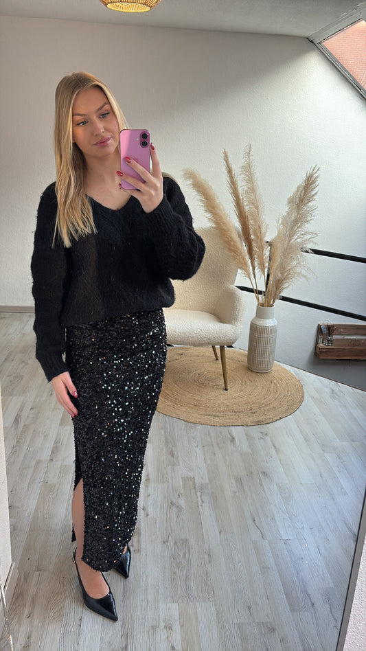 Glitterrok zwart