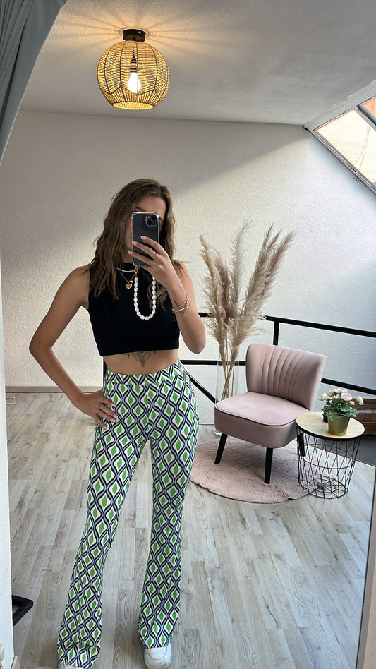 Flared broek print