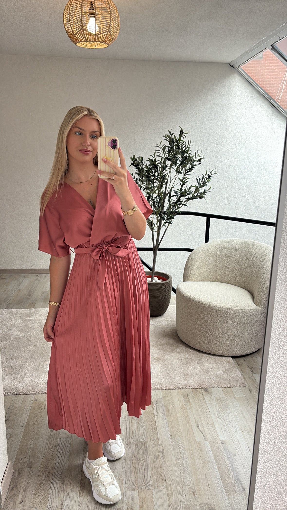 SATIJNEN JURK ROZE