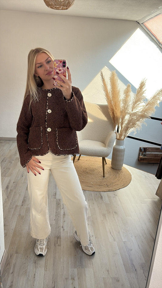 Teddy jacket choco