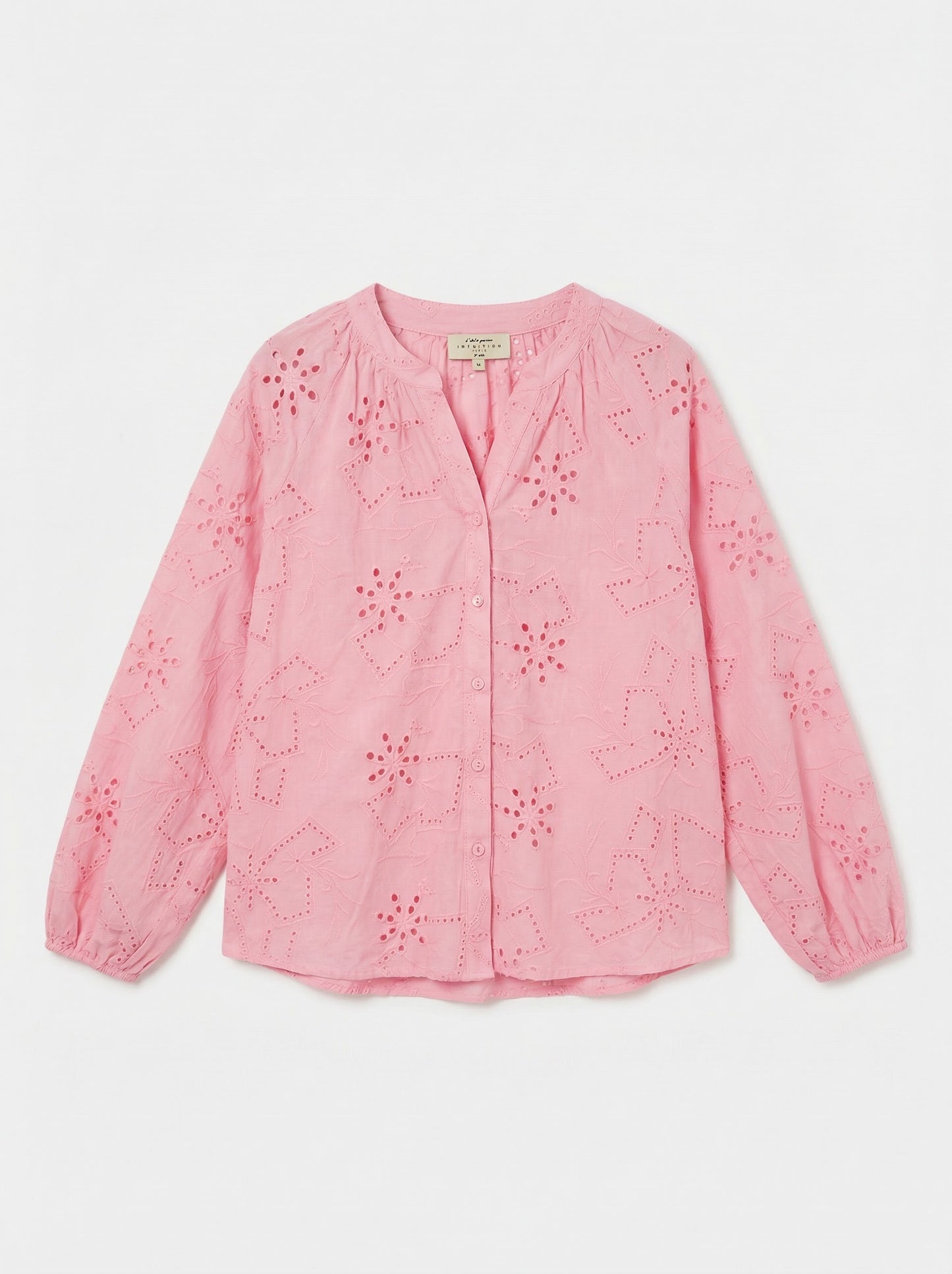 BRODERIE BLOUSE ROZE
