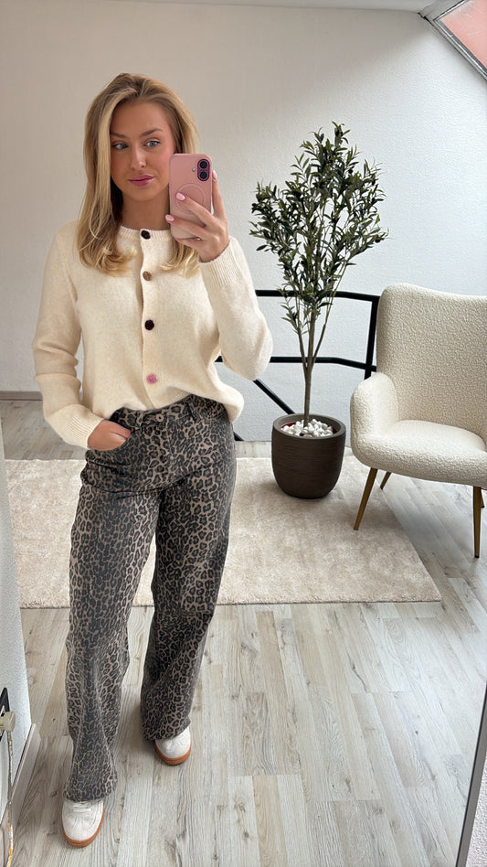 CREME CARDIGAN ROOSJES