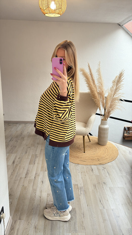 Gestreepte pull hartje