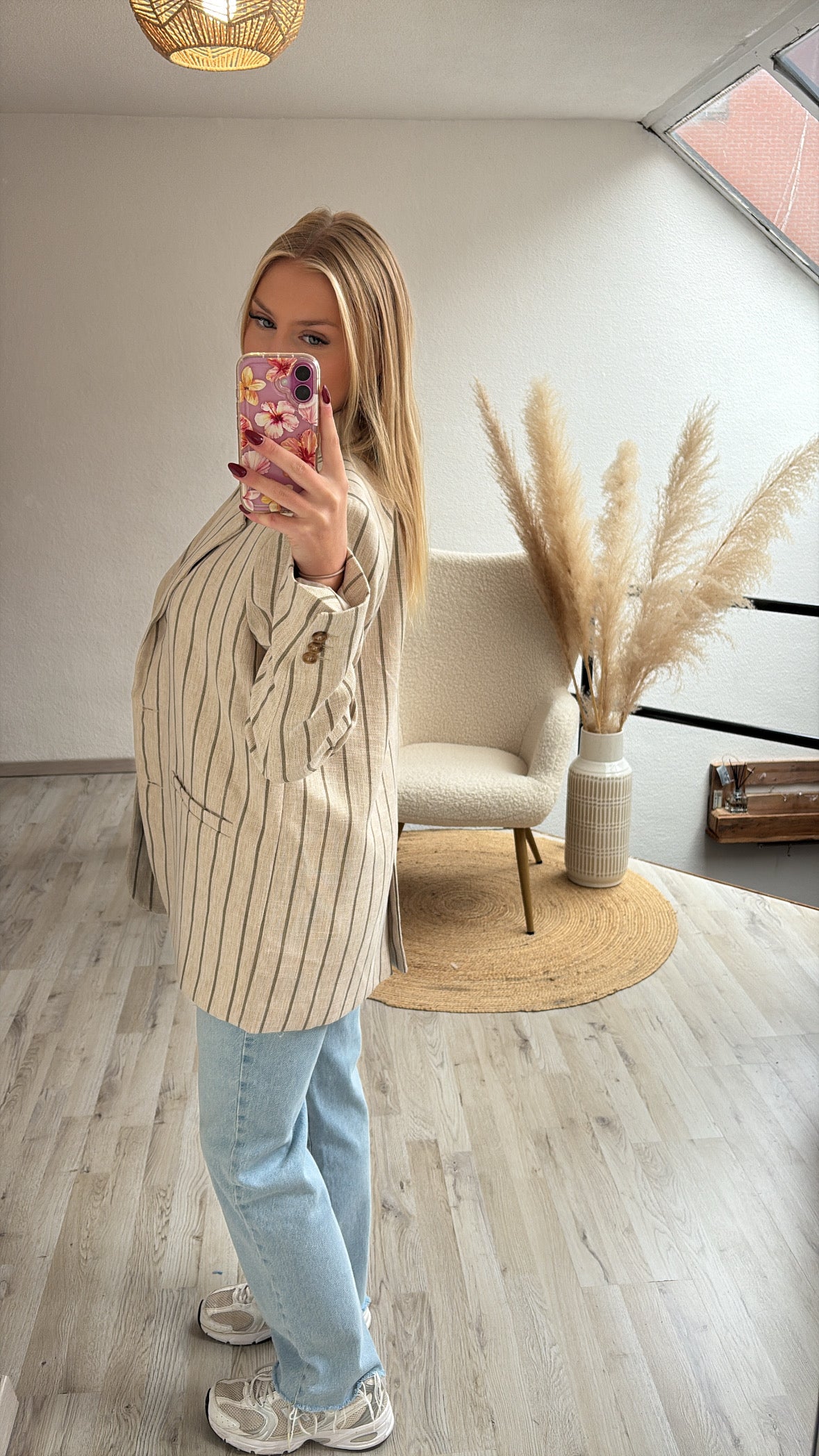 Gestreepte blazer