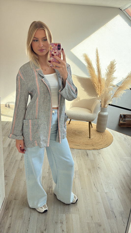 Gestreepte blazer