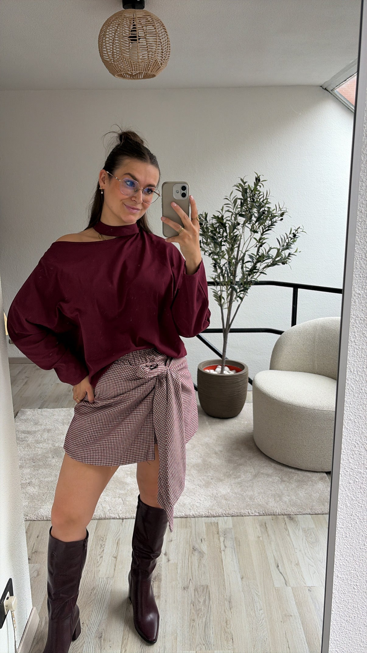 GERUITE SKORT BURGUNDY