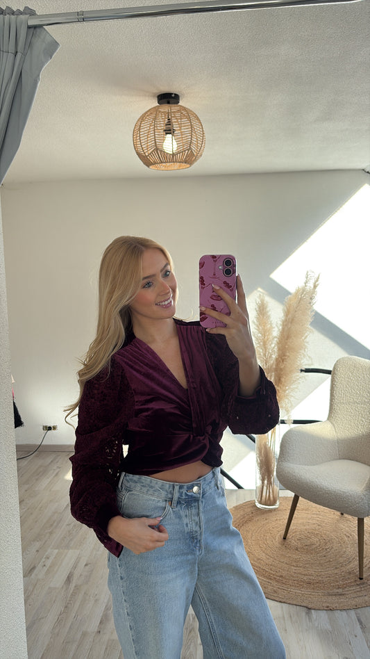 Burgundy blouse