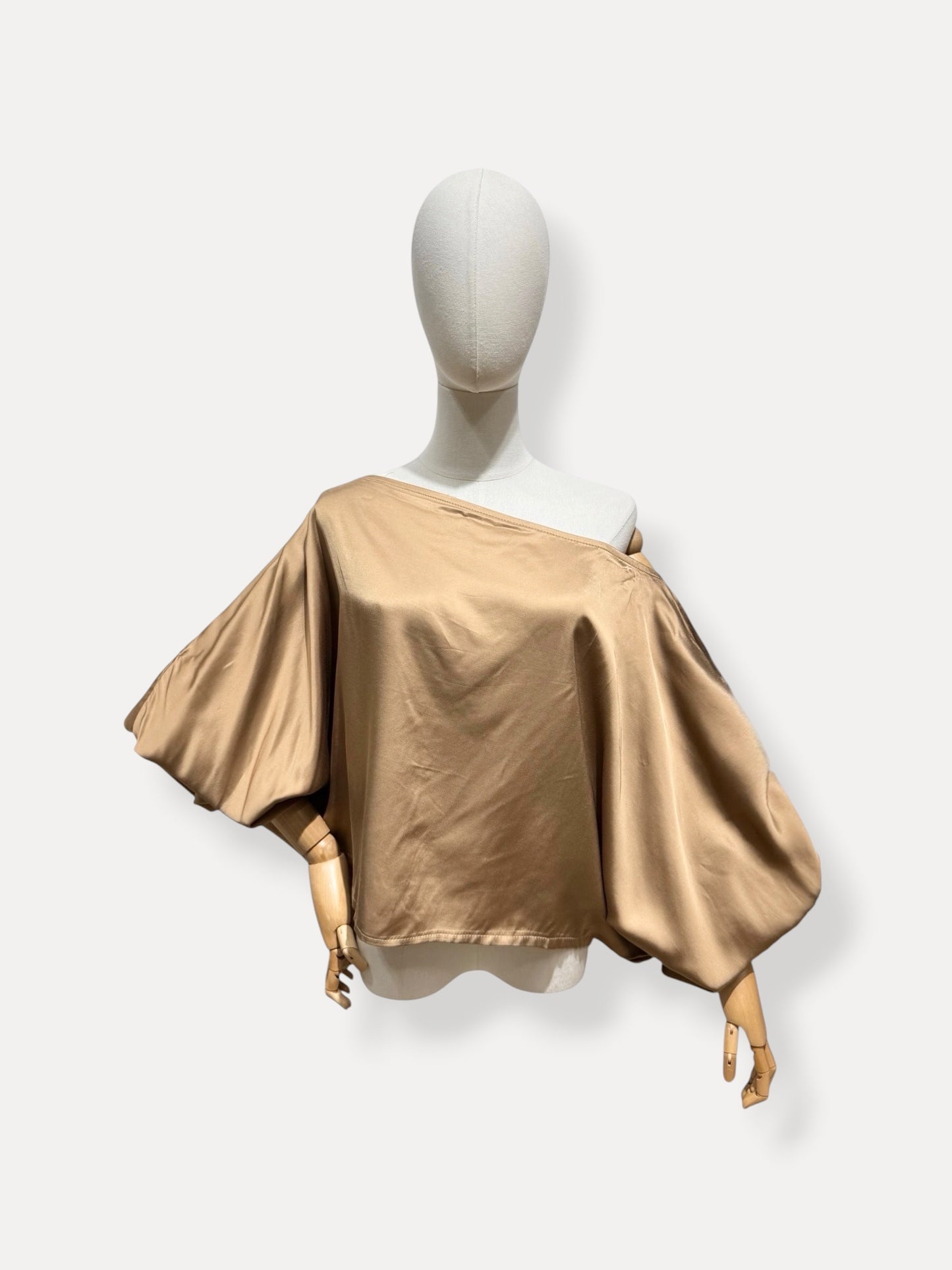 CAMEL BLOUSE SATIJN