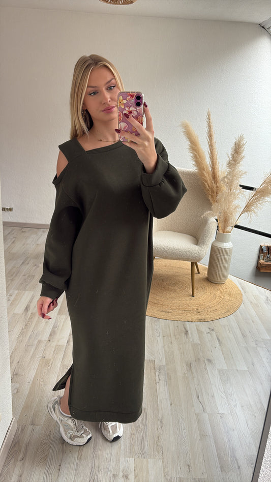 Sweaterjurk khaki