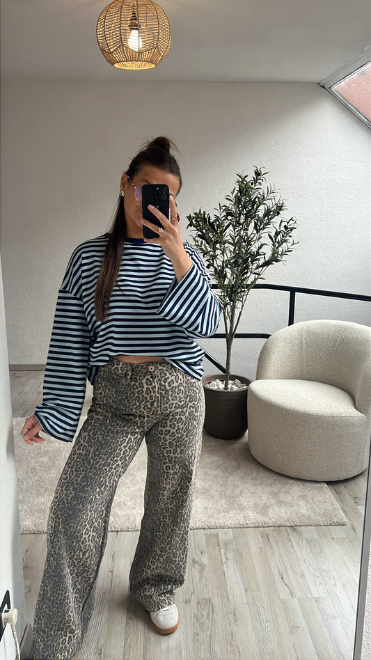 STRIPED LONGSLEEVE BLAUW