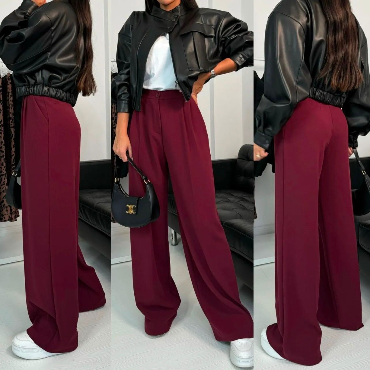 Pantalon burgundy