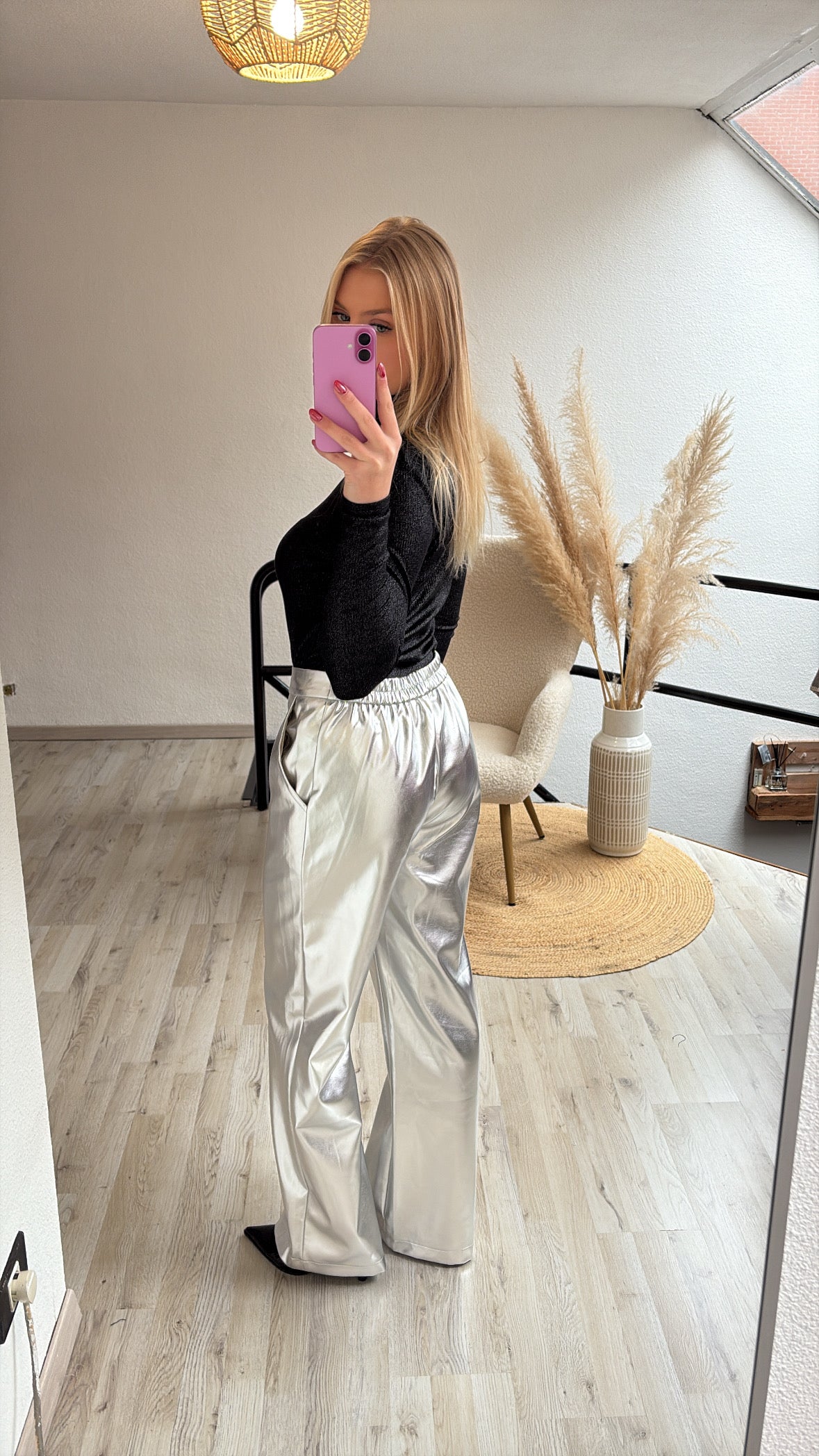 Metallic broek