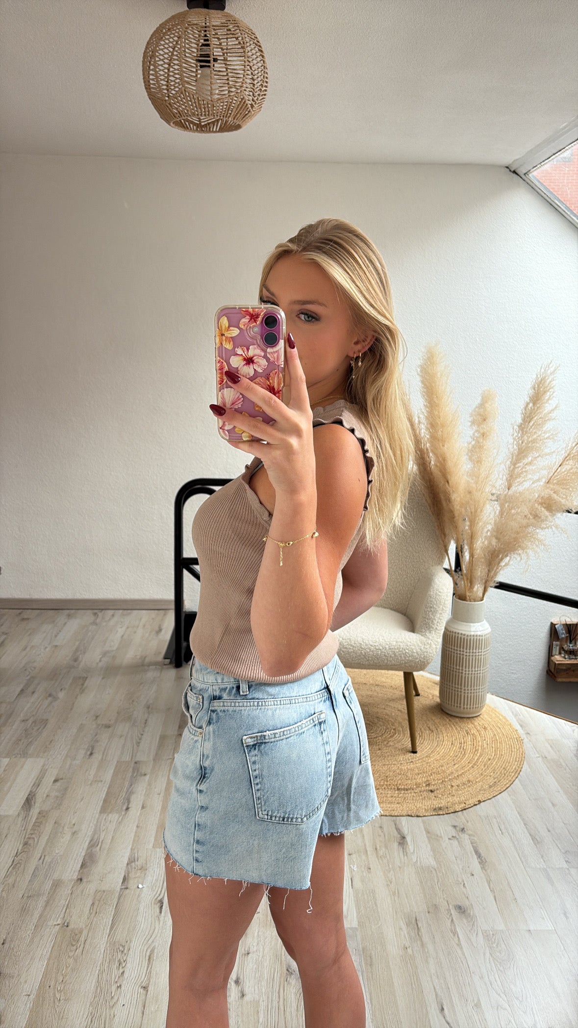 Jeansshort blauw