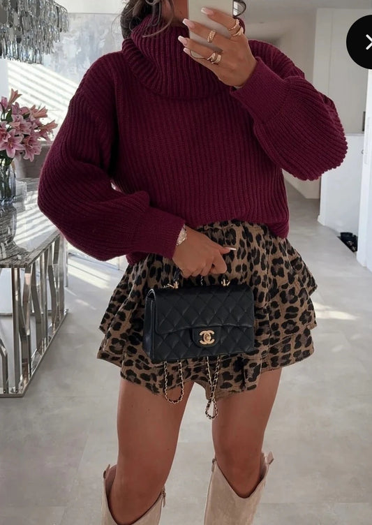 Burgundy knit