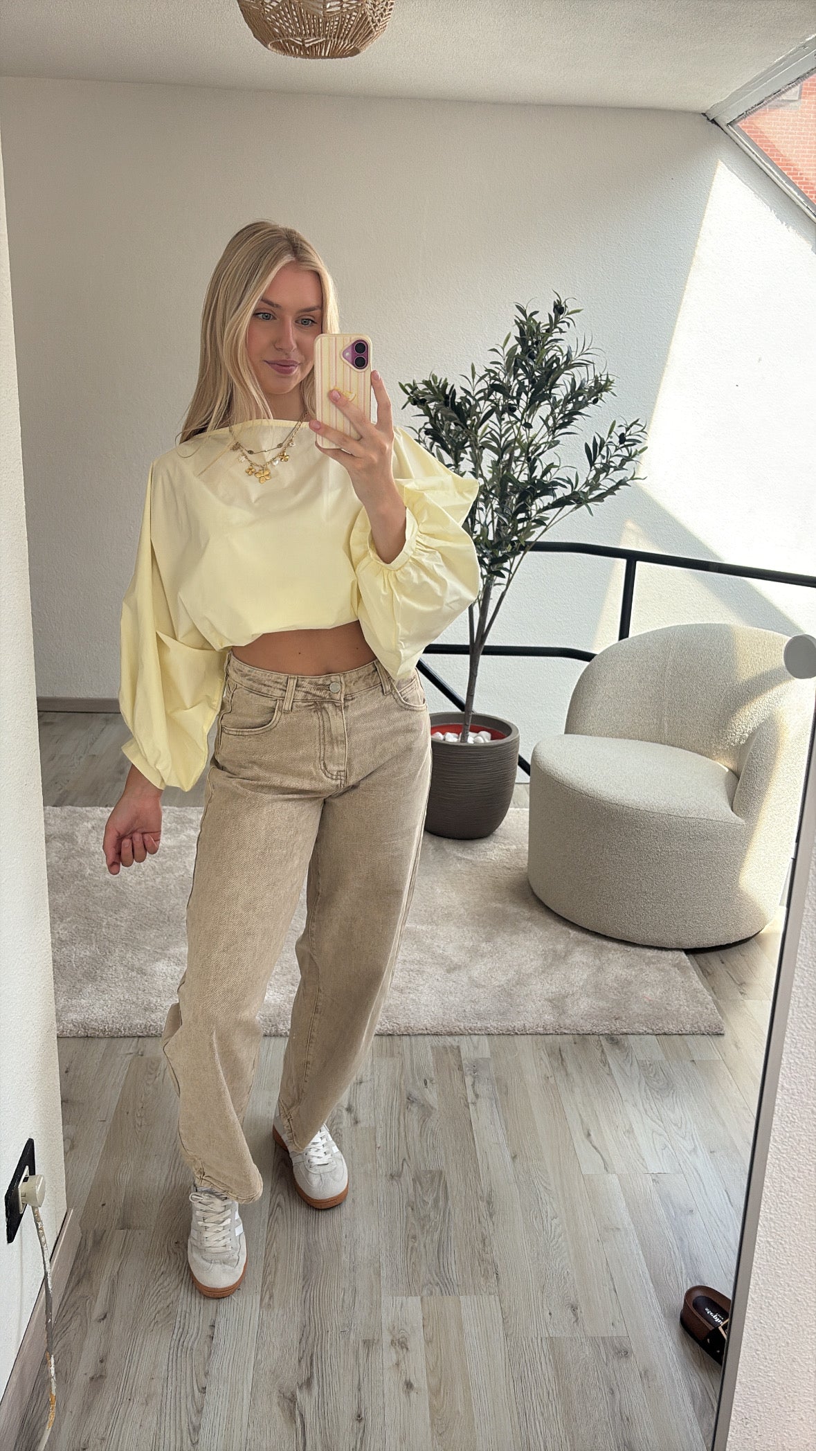 BALLOON JEANS BEIGE