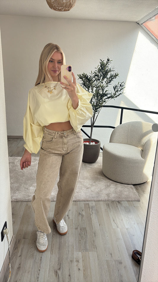 BALLOON JEANS BEIGE
