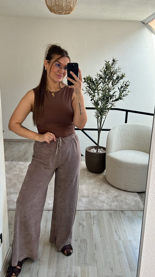 BADSTOF BROEK BRUIN