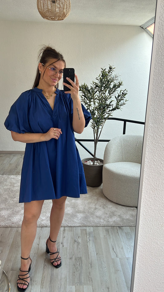 PUFFY JURK BLAUW