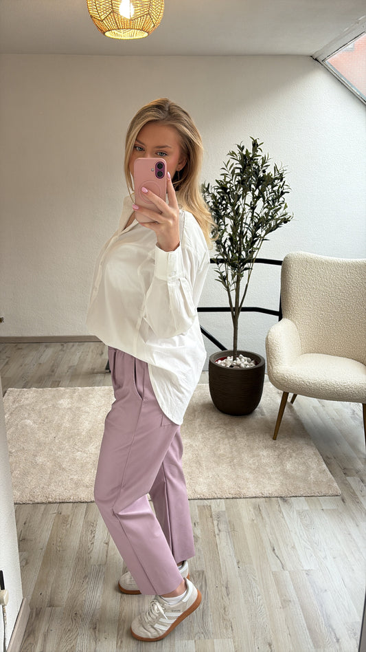 LEDERLOOK BROEK LILA