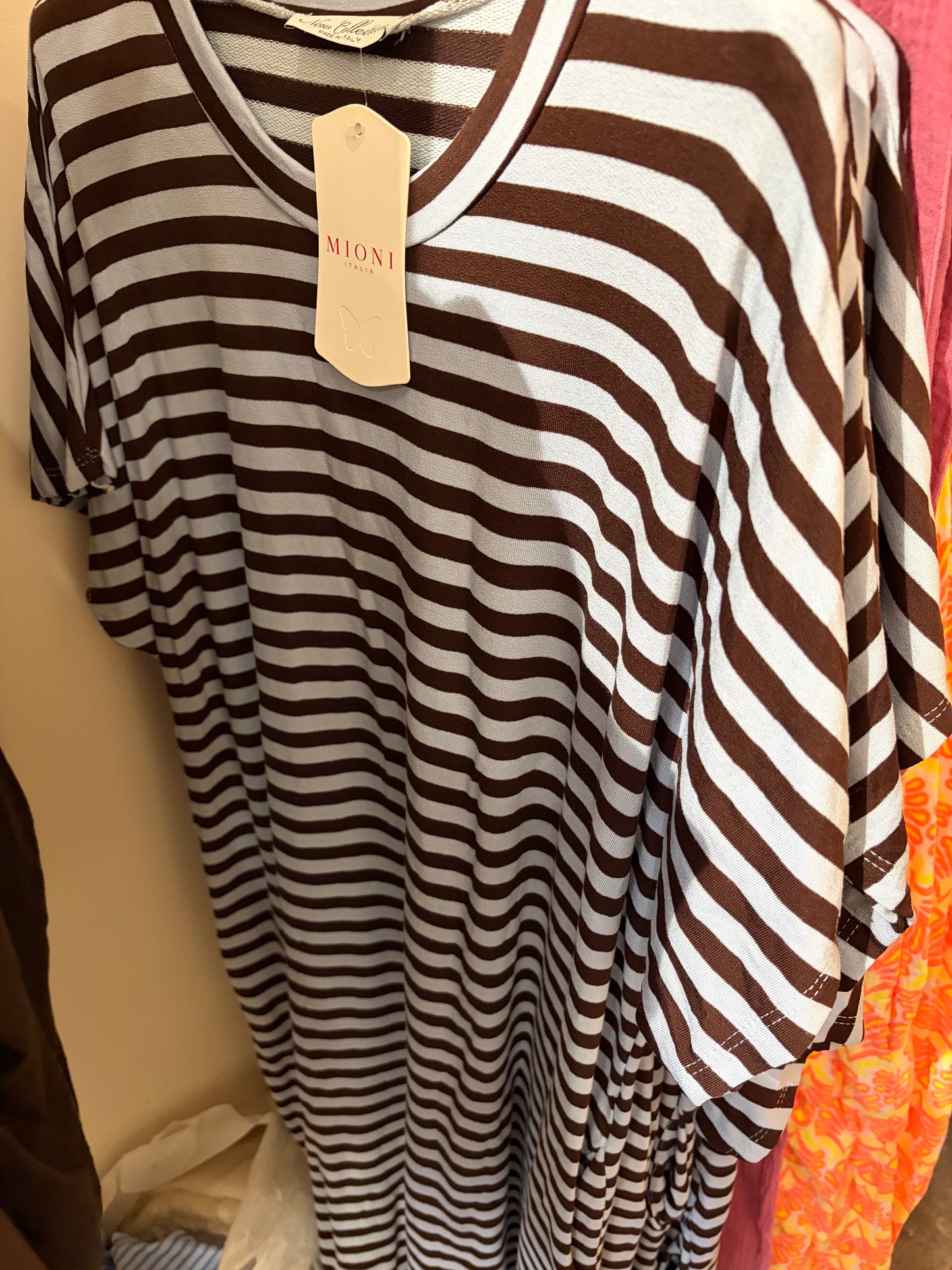 T-SHIRTJURK BRUIN-ROZE