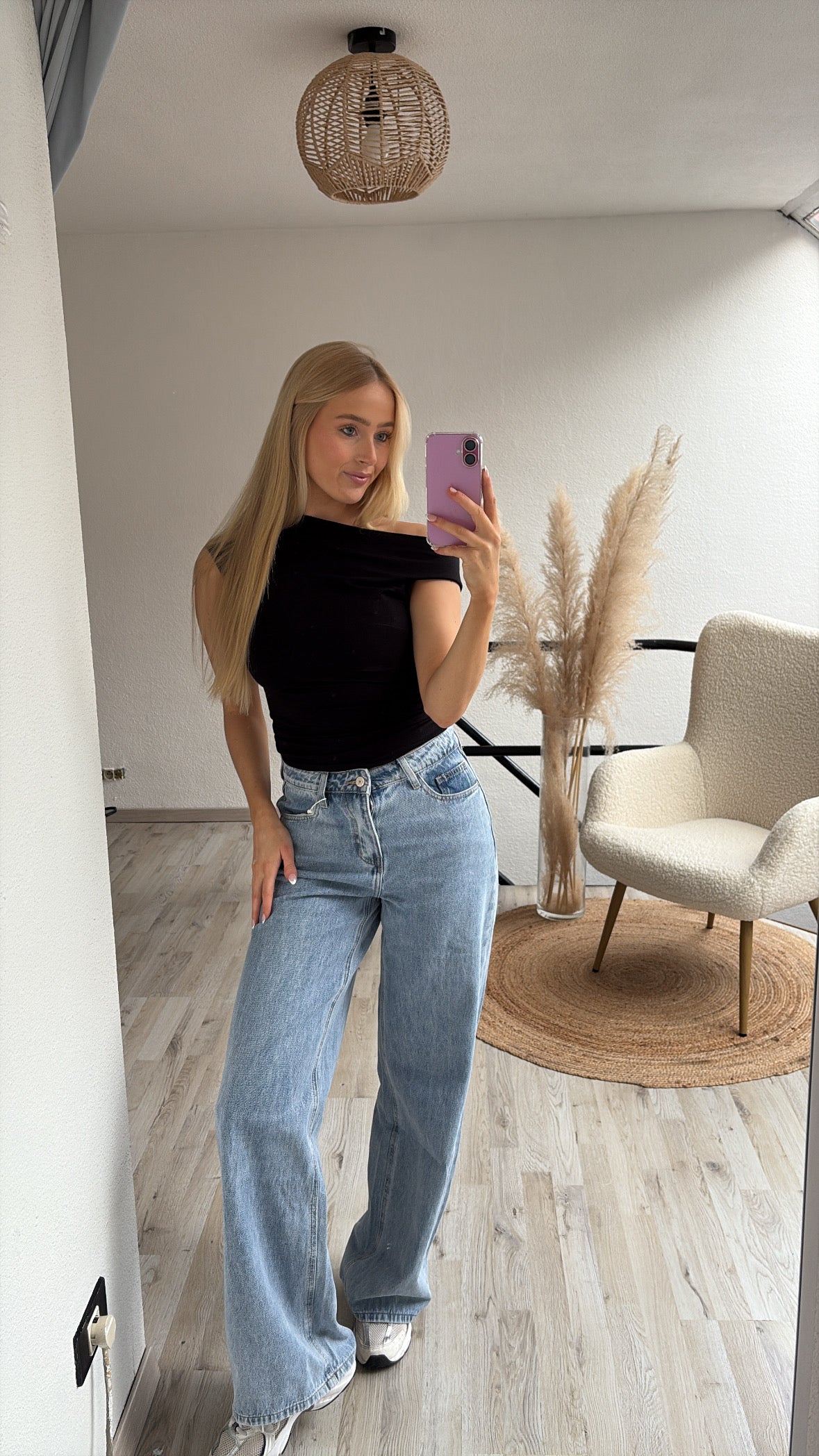 Straight leg jeans