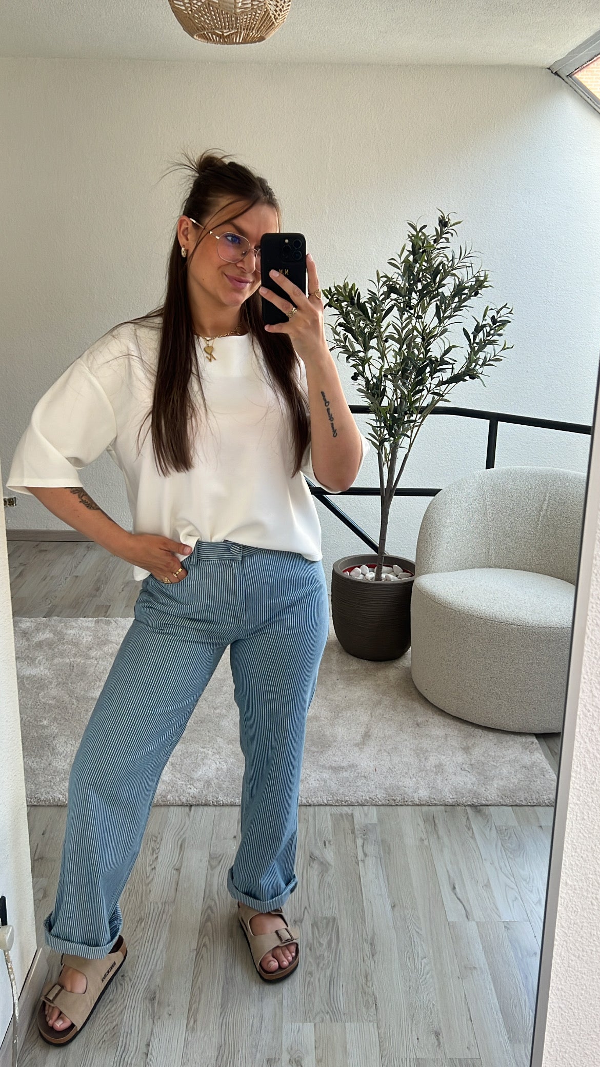 STRIPED JEANS