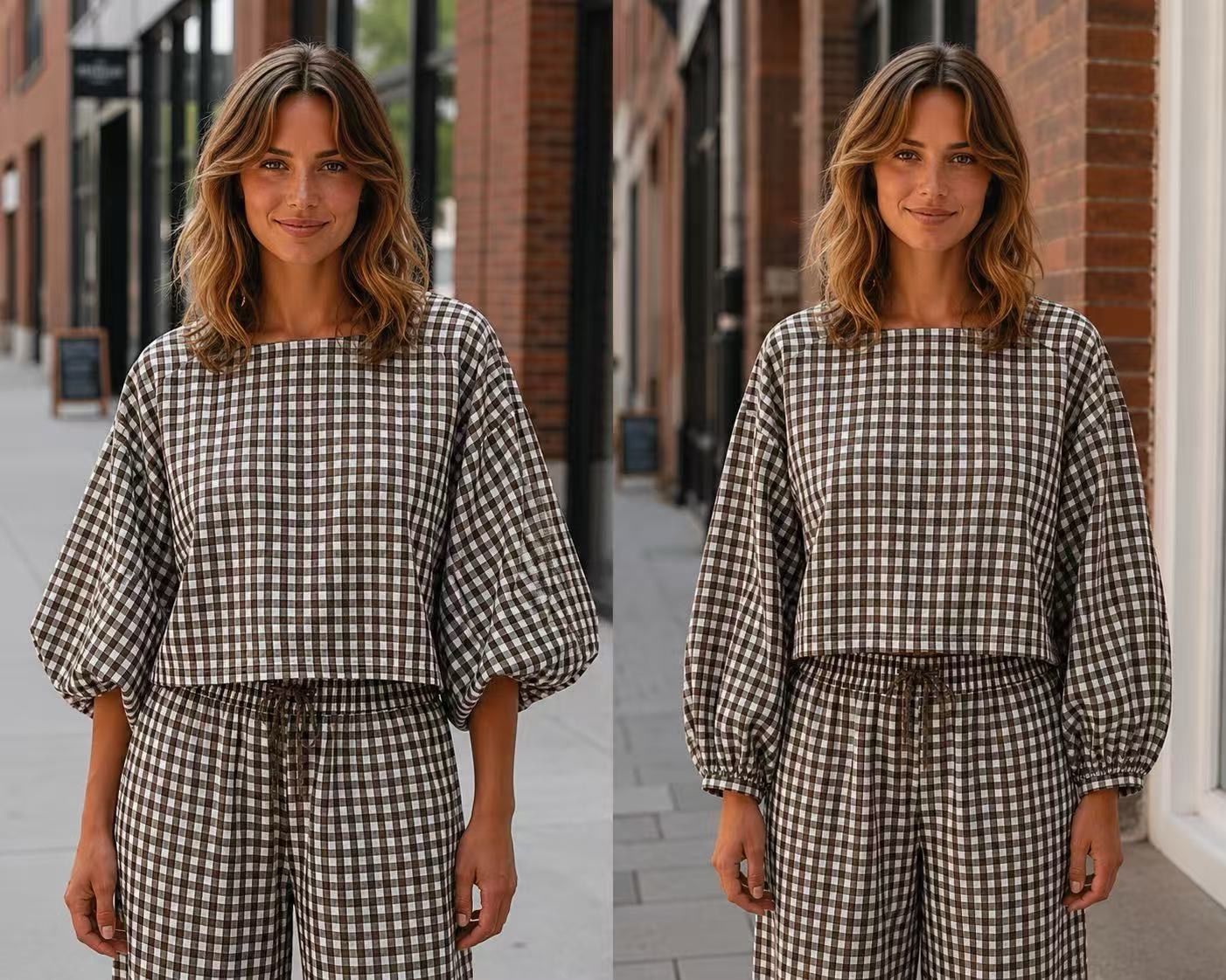 GERUITE BLOUSE BRUIN