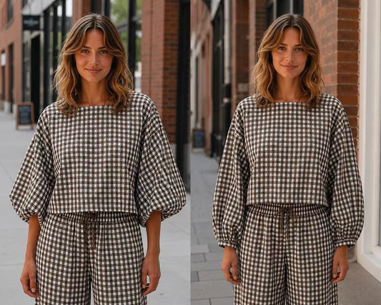 GERUITE BLOUSE BRUIN