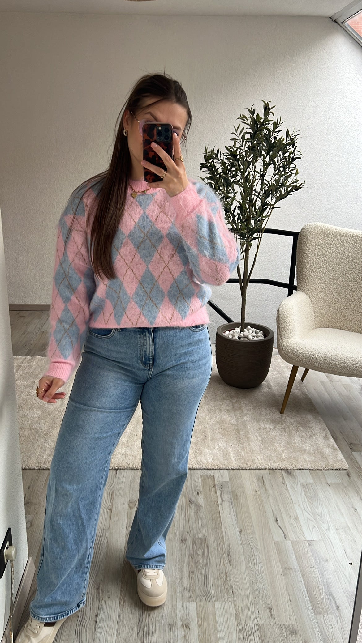 GERUITE TRUI BLAUW-ROZE